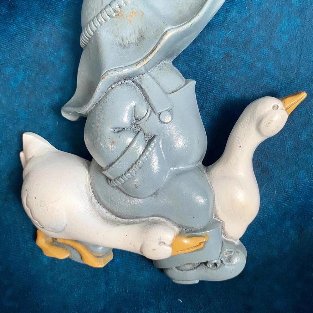 Burwood Child w/ Ducks Vtg Wall Plaque Hanging Gallery Wall Farmhouse Kitchen